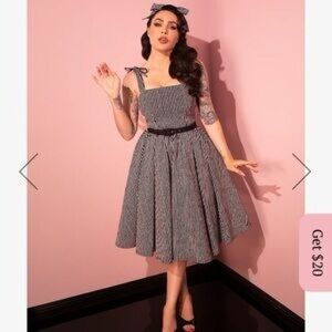 NWT Vixen by Micheline Pitt Dreamhouse Dress Thin Stripes